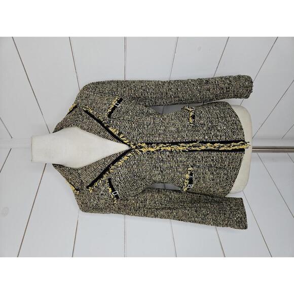 Conrad C Collection Size 12 black yellow & white blazer. Clueless! - Picture 1 of 5